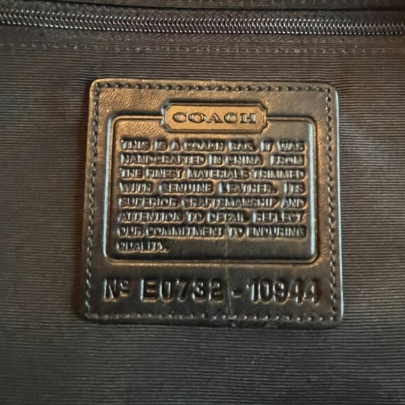 Coach Signature Mini C Black Jacquard & Leather Convertible Crossbody Bag NWOT - Picture 6 of 8